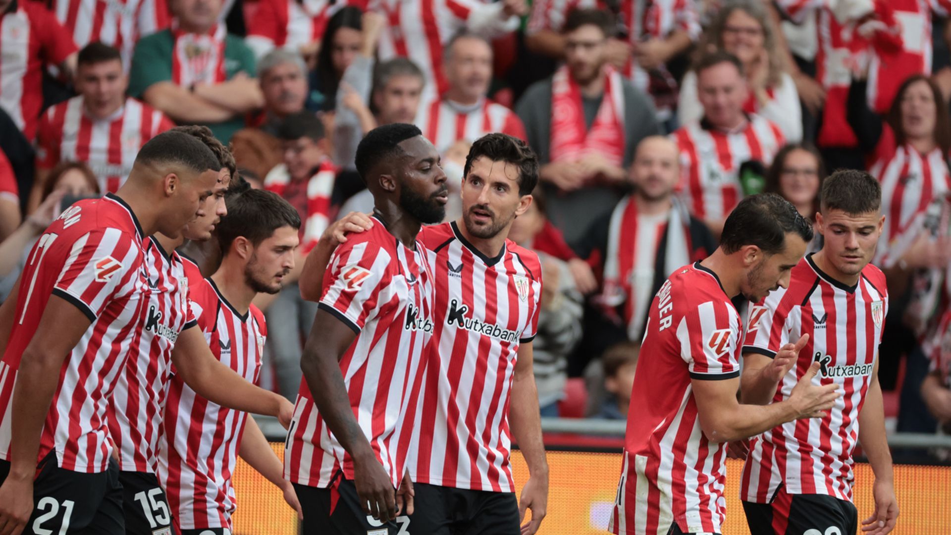 Los jugadores del Athletic celebran un gol al Getafe Los jugadores del Athletic celebran un gol al Getafe