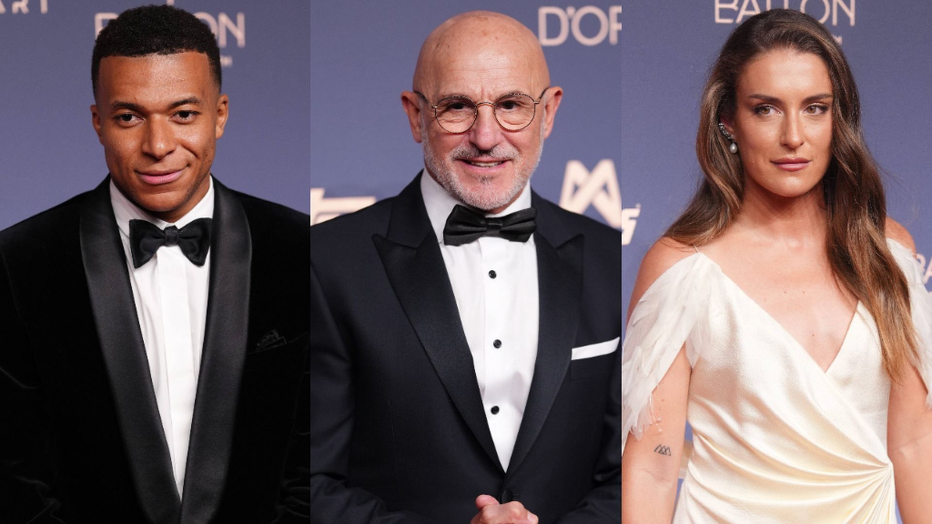 Kylian Mbappé, Luis de la Fuente y Alexia Putellas