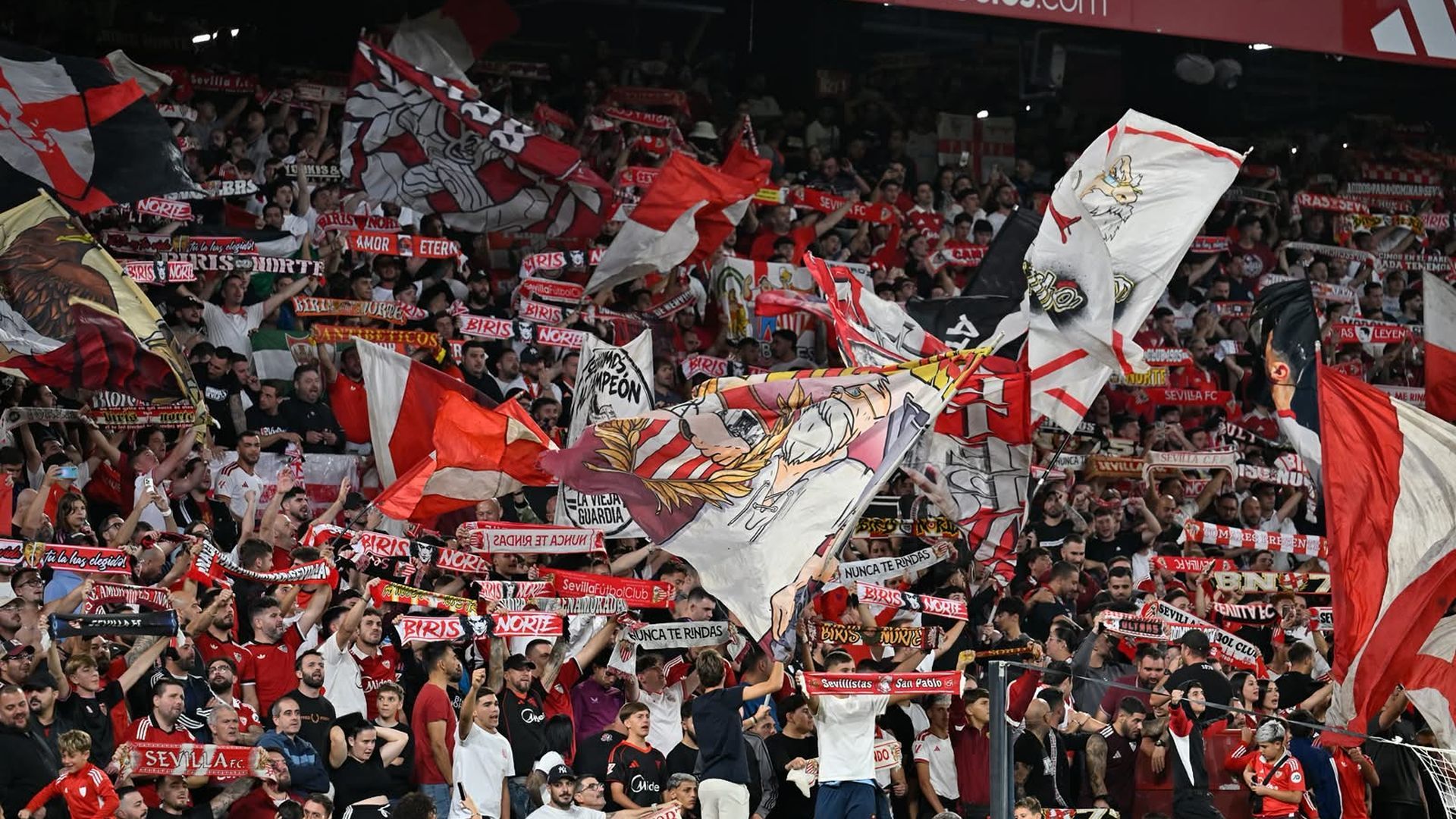 La afición de Gol Norte en el Sevilla-Osasuna