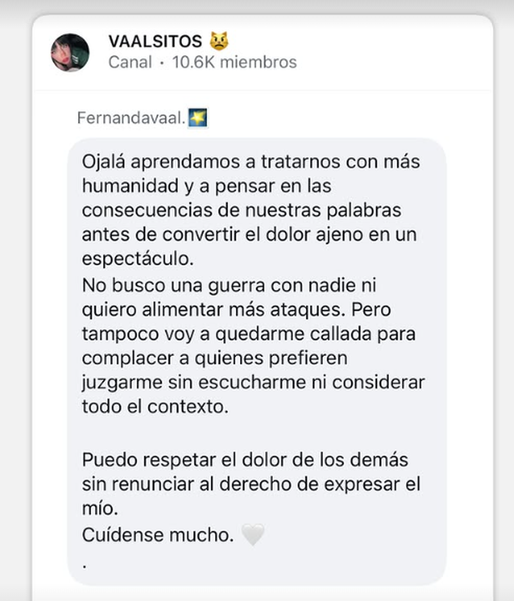 La última publicación de Fernanda Val