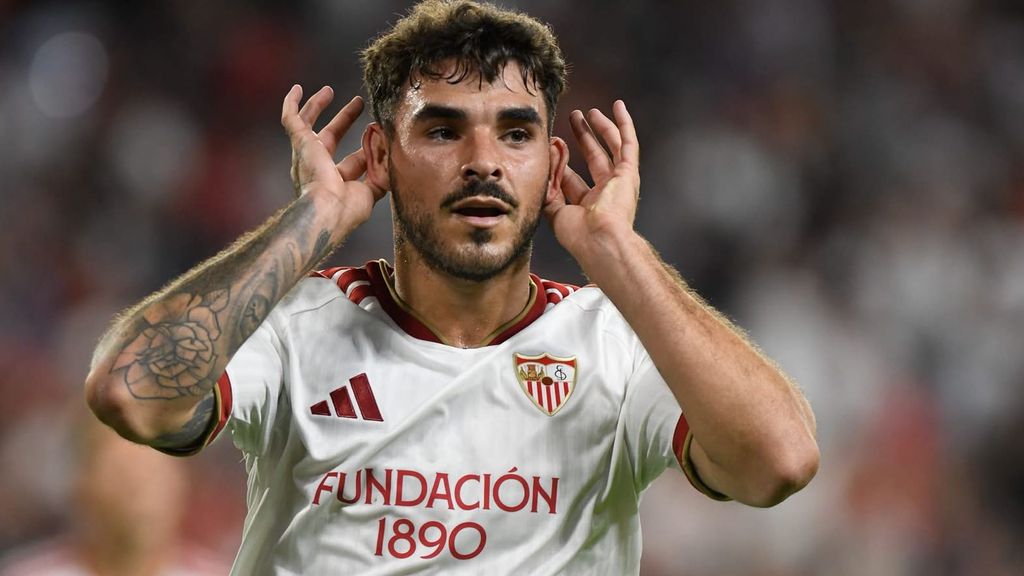 Isaac Romero, en zona mixta tras el Sevilla-Osasuna