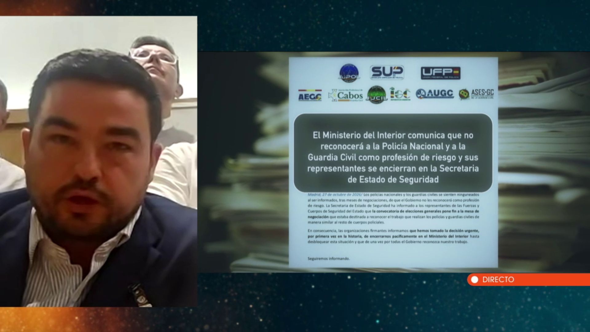 "Tratan mejor a los que rompen la integridad territorial": La indignación de los sindicatos policiales encerrados en Interior