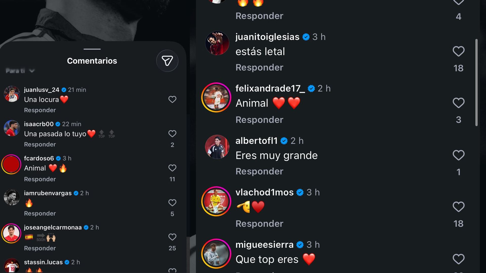Los comentarios publicados en el post de Kike Salas