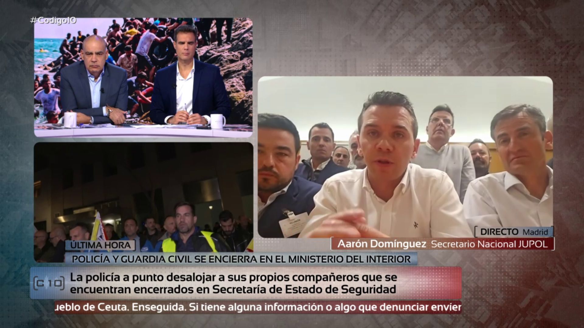 Aarón Rivero, JUPOL, exigen a Marlaska que de la cara: “Nos ha vuelto a dejar tirado a los pies de los caballos”