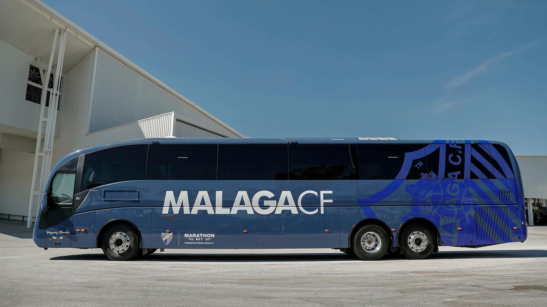 El autobús oficial del Málaga