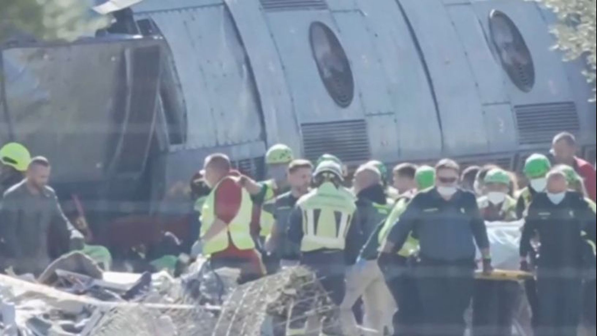 Las labores de rescate en el accidente de tren de Urda, en Toledo