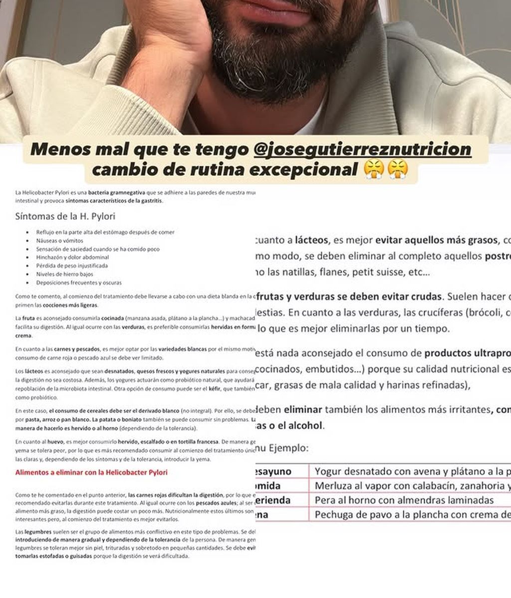 Las recomendaciones del nutricionista de Suso Álvarez