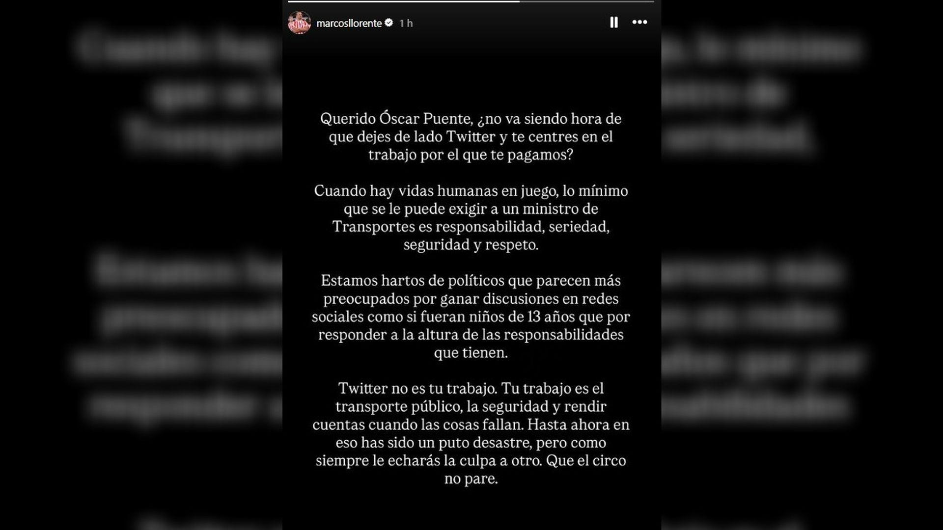 Marcos Llorente carga contra Óscar Puente: "Twitter no es tu trabajo, como siempre le echarás la culpa a otro"