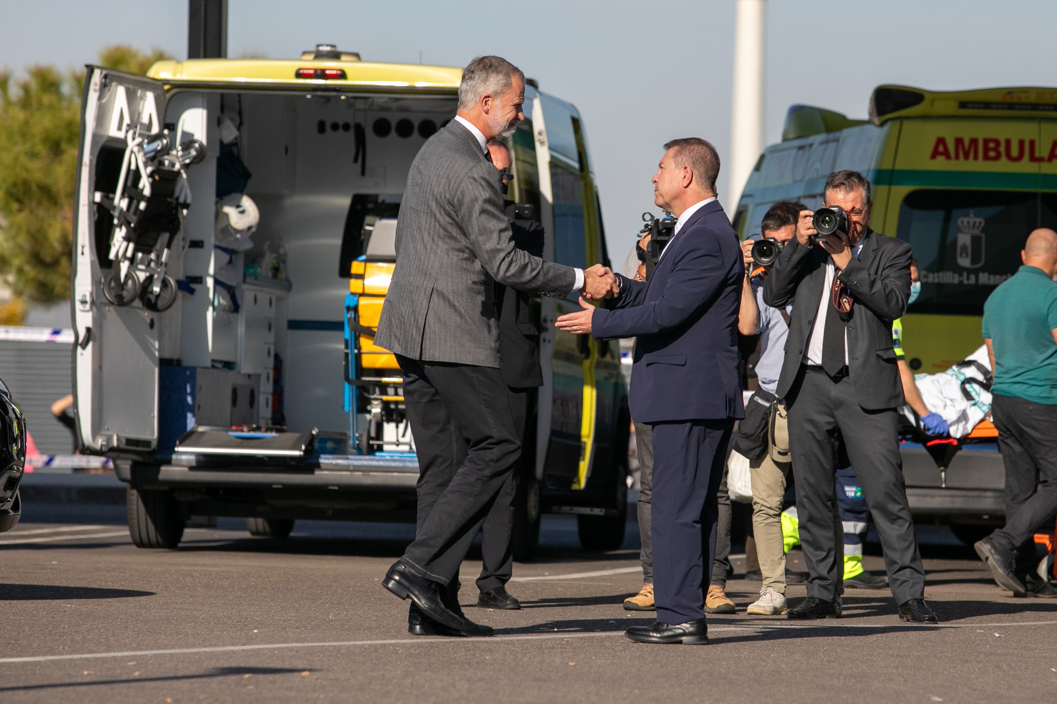 El Rey Felipe VI, y el presidente de Castilla-La Mancha, Emiliano García-Page