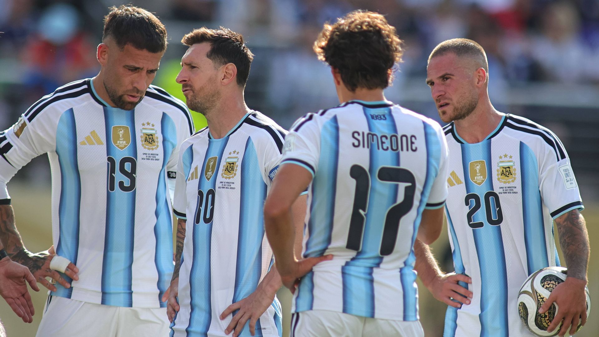 Futbolistas argentinos durante la final del Mundial 2026 Futbolistas argentinos durante la final del Mundial 2026