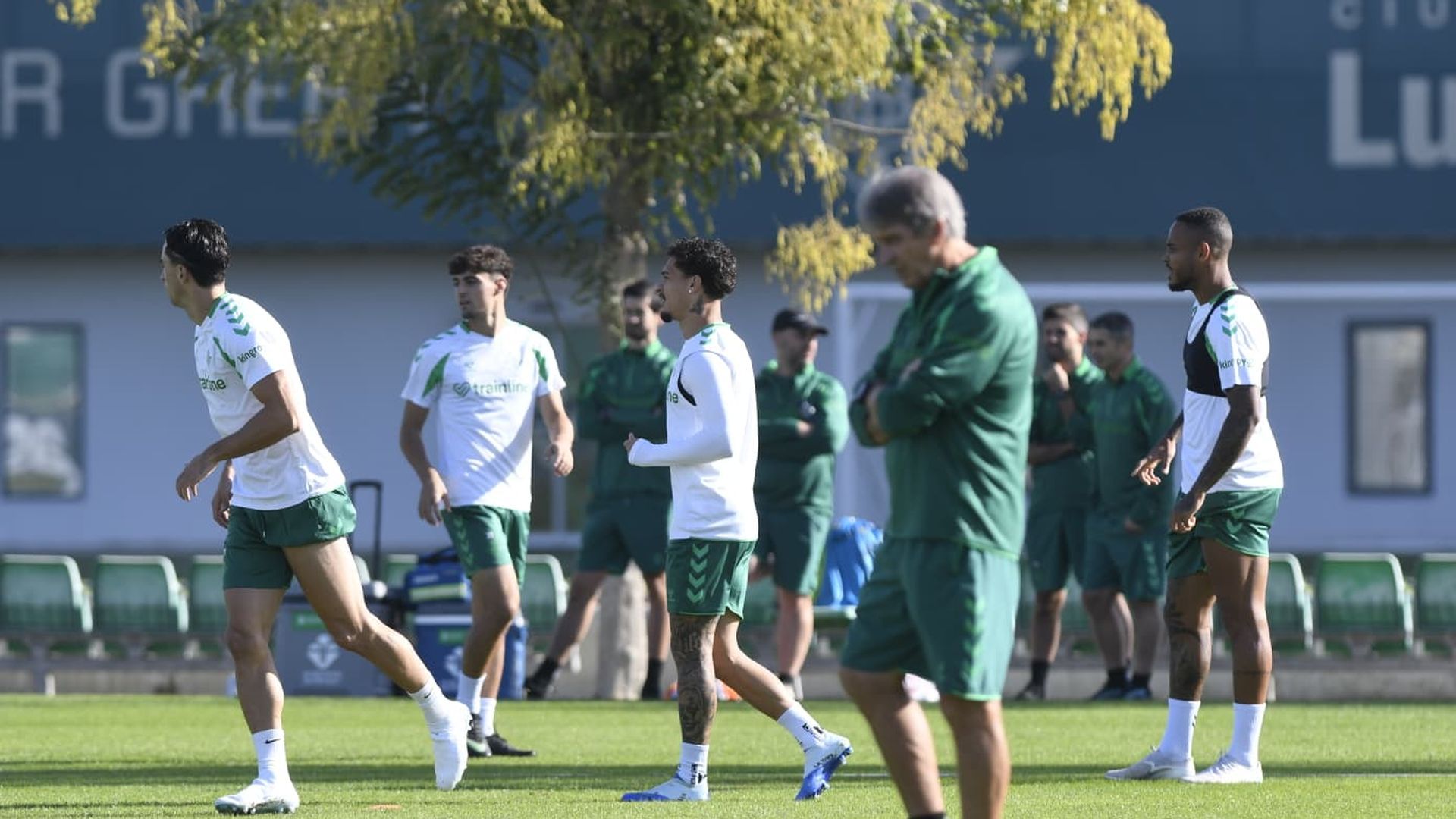 Manuel Pellegrini, en el entrenamiento de este jueves