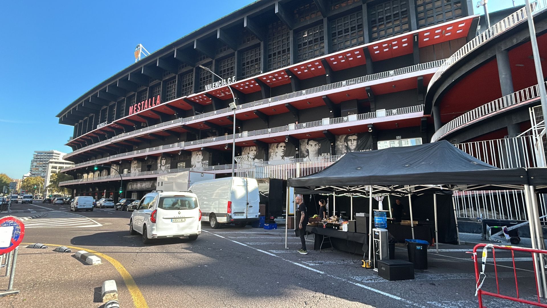 Mestalla set de rodaje improvisado Mestalla set de rodaje improvisado