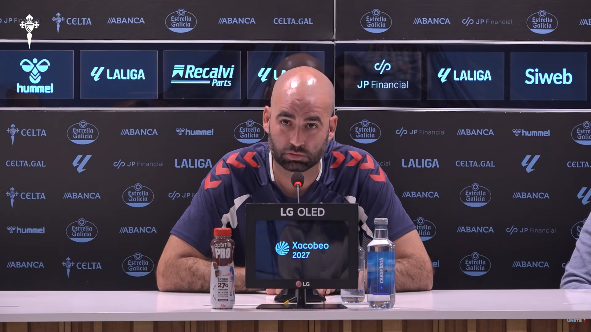 Claudio Giráldez, en sala de prensa Claudio Giráldez, en sala de prensa