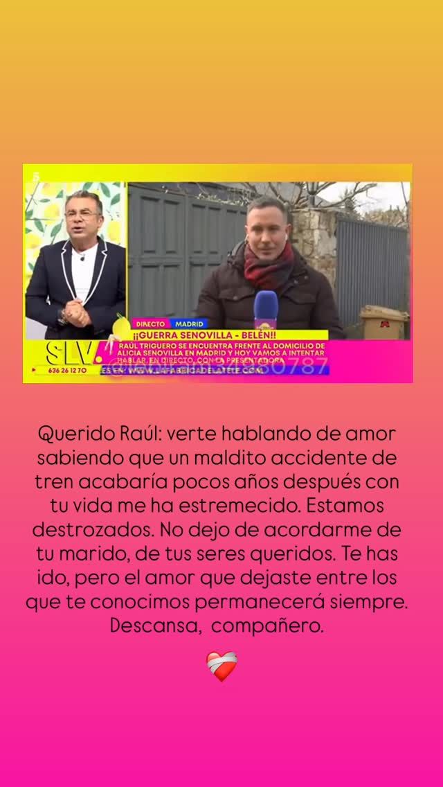El recuerdo de Jorge Javier Vázquez a Raúl Triguero, con el que coincidió durante una década en 'Sálvame'