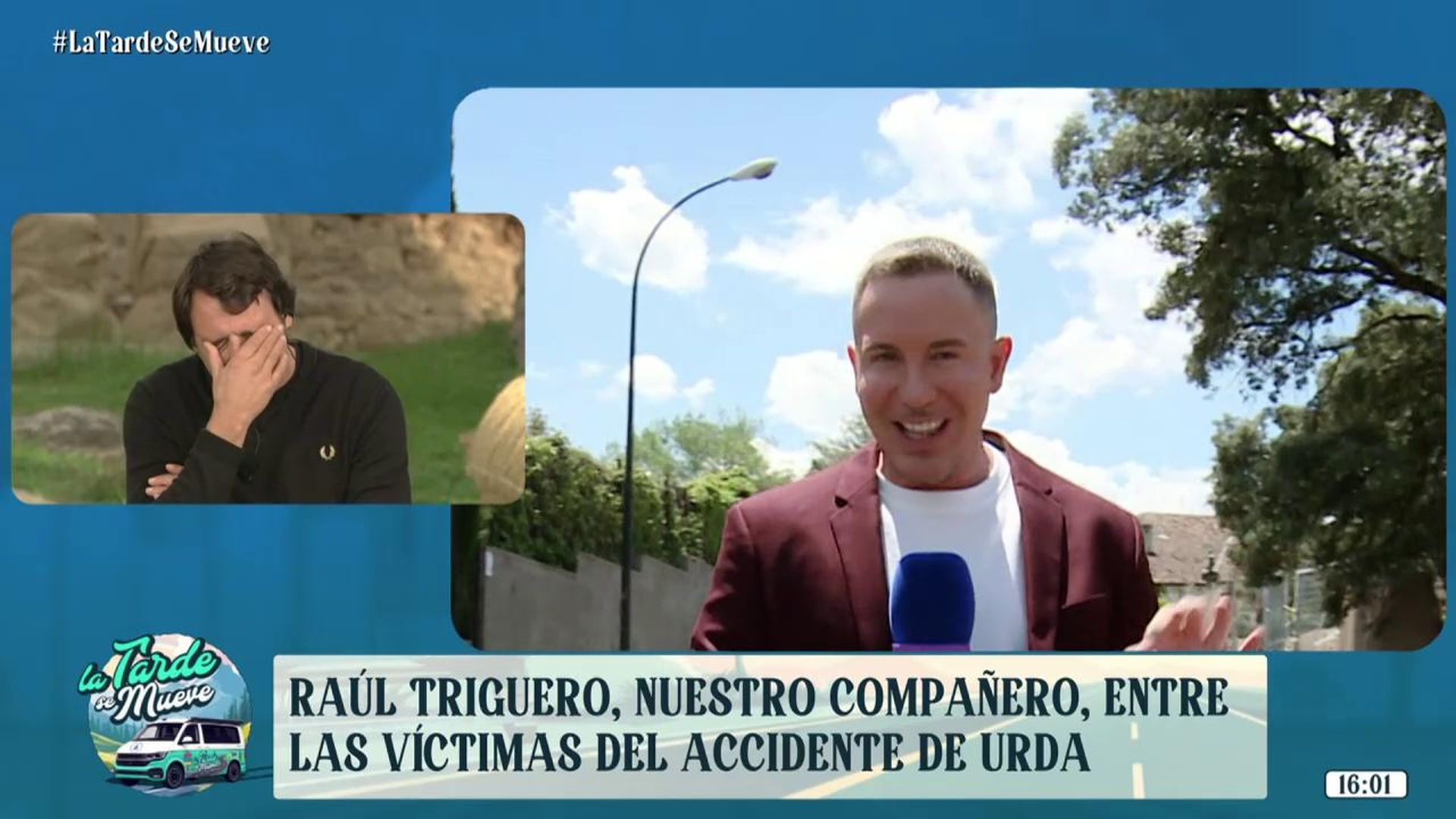 "Estamos todos devastados": Ion Aramendi, completamente roto, dedica el programa a su amigo Raúl Triguero, fallecido en el accidente de Urda