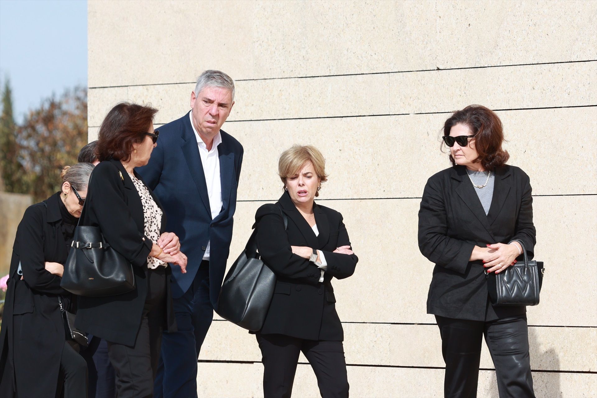 Soraya Sáenz de Santamaría, en el tanatorio de Fátima Báñez