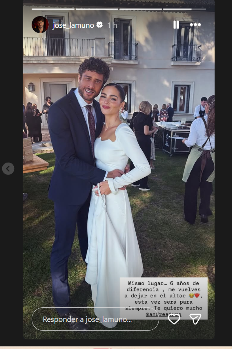 José Lamuño en la boda de Andrea Duro