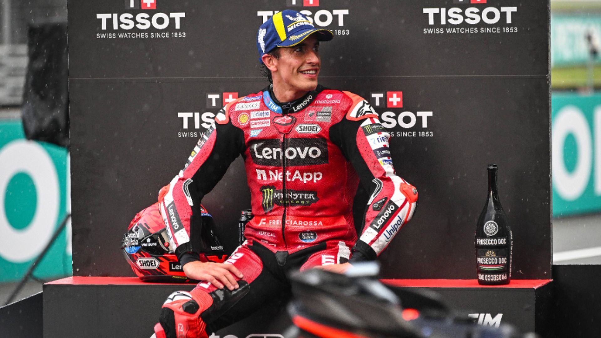 Marc Márquez, en el podio de la 'sprint' de Sepang
