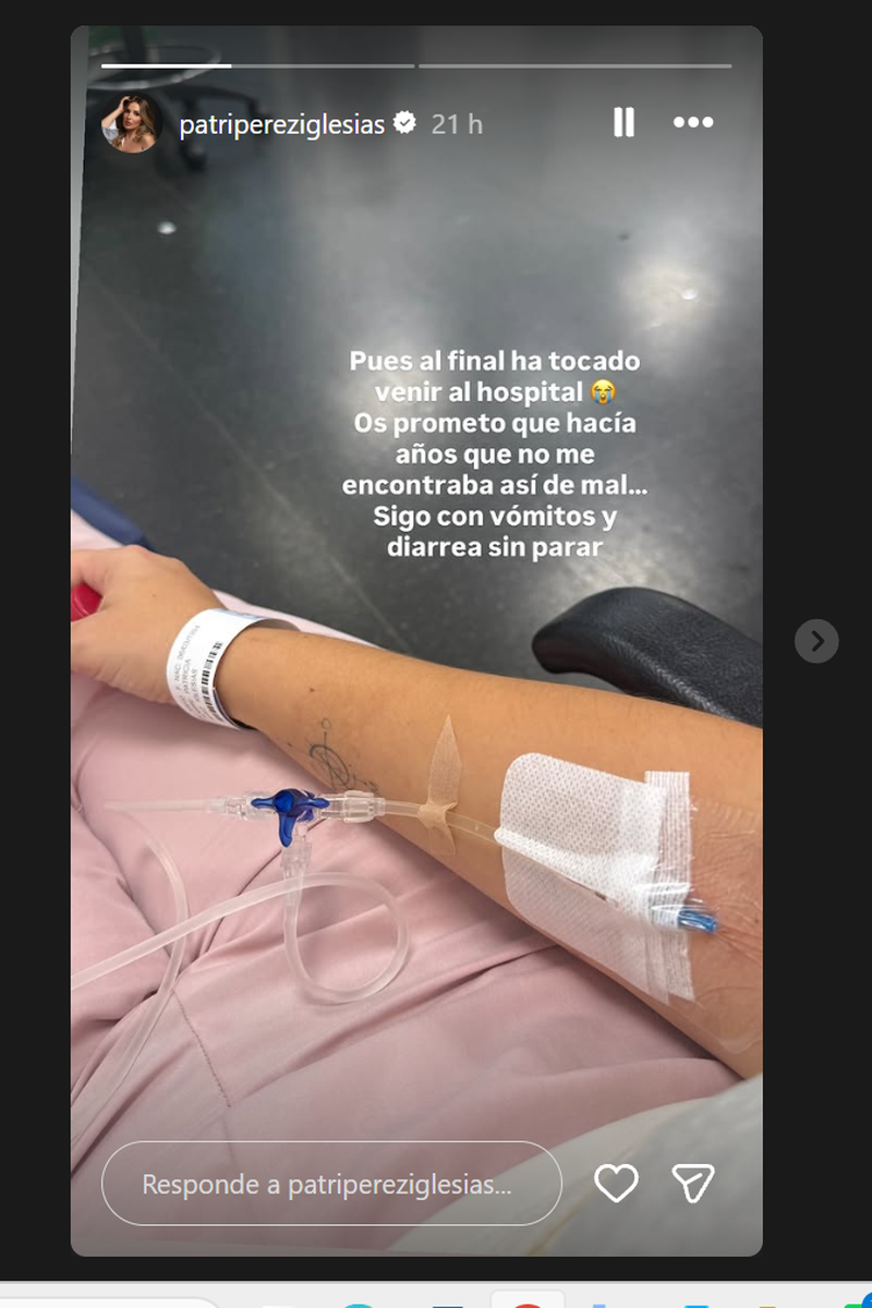 Patri Pérez preocupa por su estado de slaud